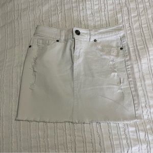 Mudd White Denim Skirt